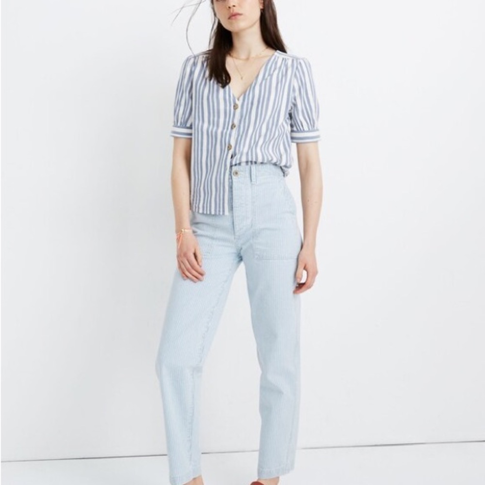 Madewell Plaza Button-Front Women's Medium Top #1103